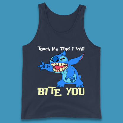 Touch Me And I Will Bite You Disney Stitch Angry Lilo & Stitch Cartoon Character Ohana Stitch Lover Tank Top