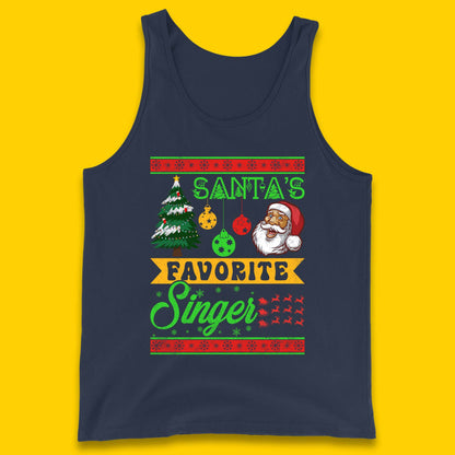 Santa's Favorite Singer Christmas Tank Top