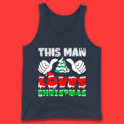 this man loves christmas tank top