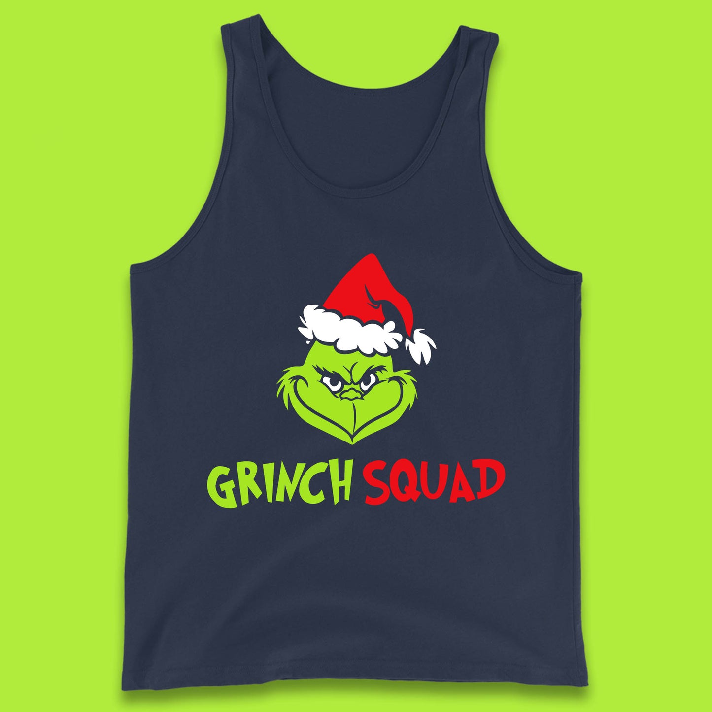 grinch squad christmas tank top