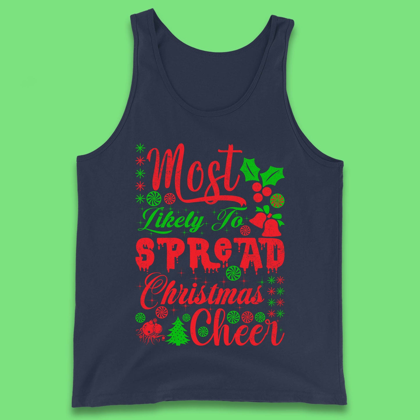 spread christmas cheer tank top