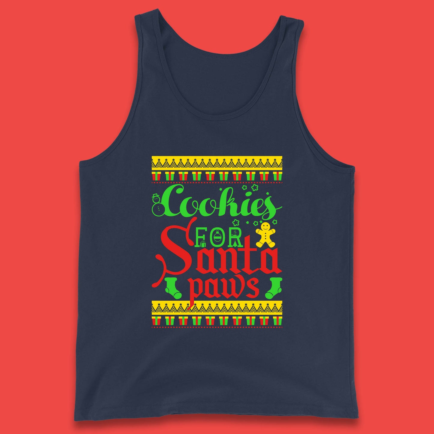 christmas cookies for santa paws tank top