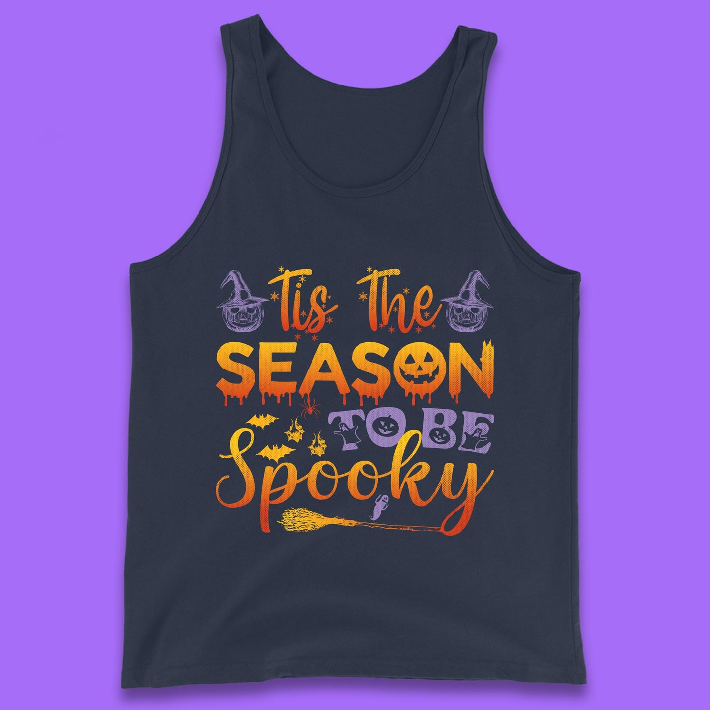 Tis The Season To Be Spooky Halloween Creepy Season Tank Top
