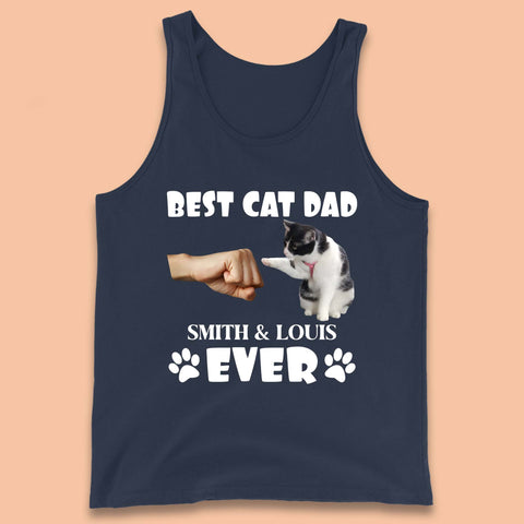 Personalised Best Cat Dad Ever Tank Top