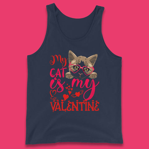 My Cat Is My Valentine Tank Top