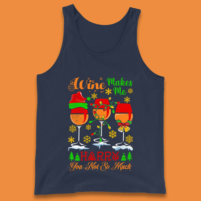 wine glasses christmas tank top