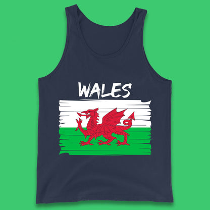 Welsh Dragon Flag Of Wales Saint Welsh Sant Dewi St. David's Day Dragon Flag Tank Top