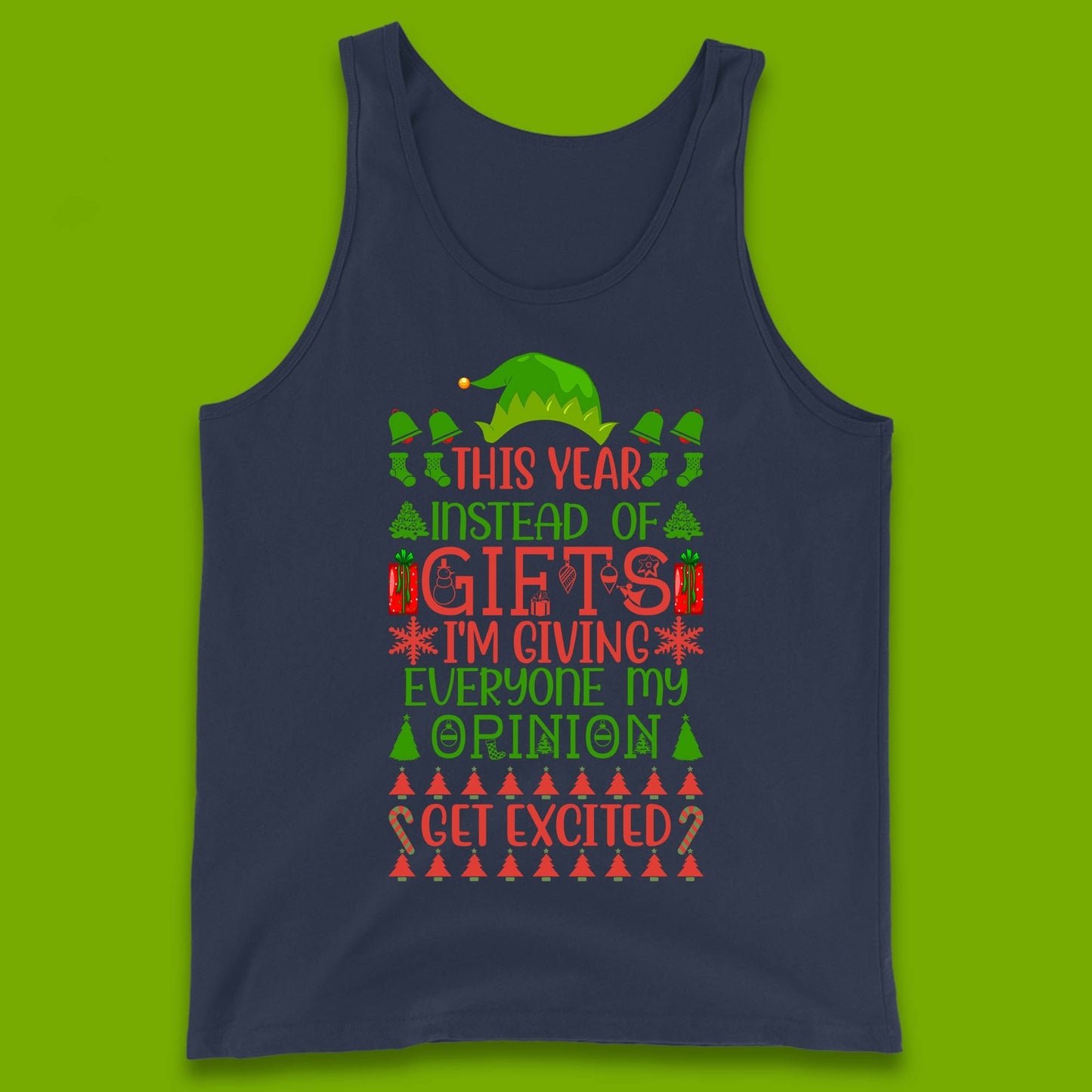 christmas elf tank top