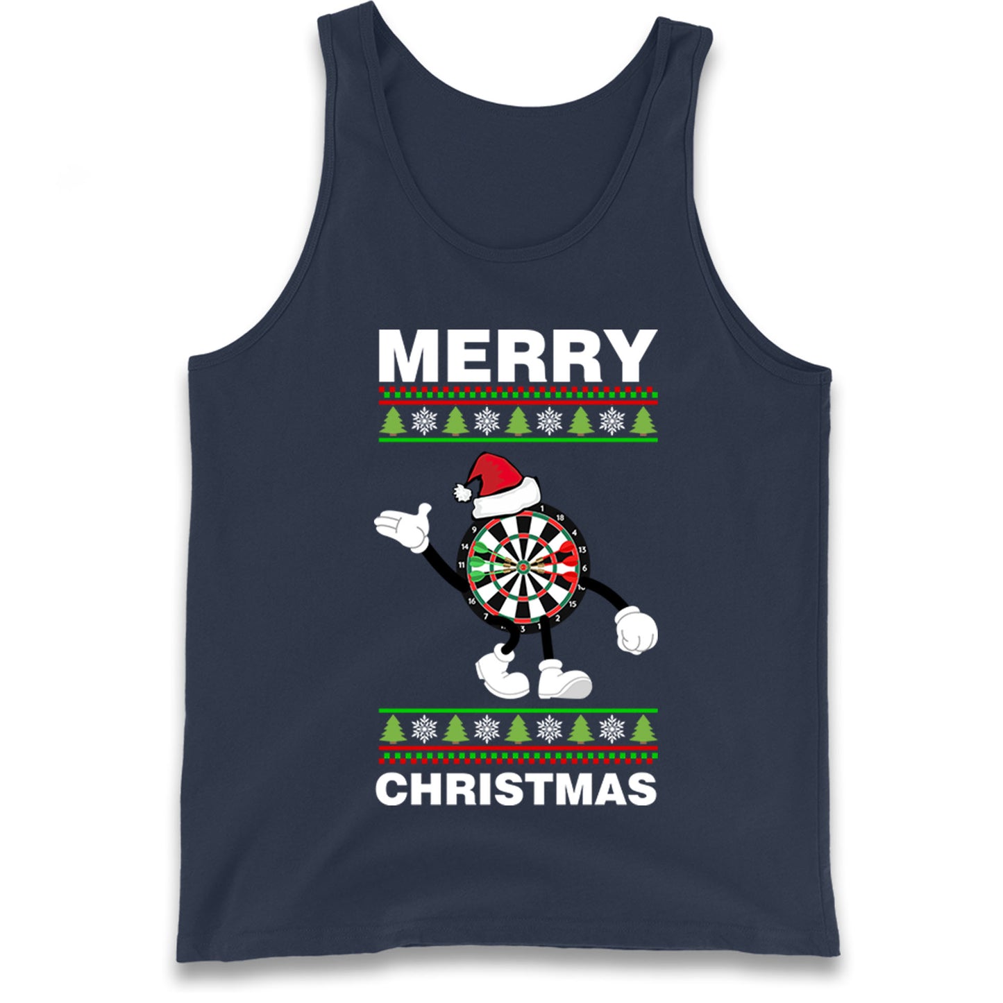 dartboard christmas santa costume tank top