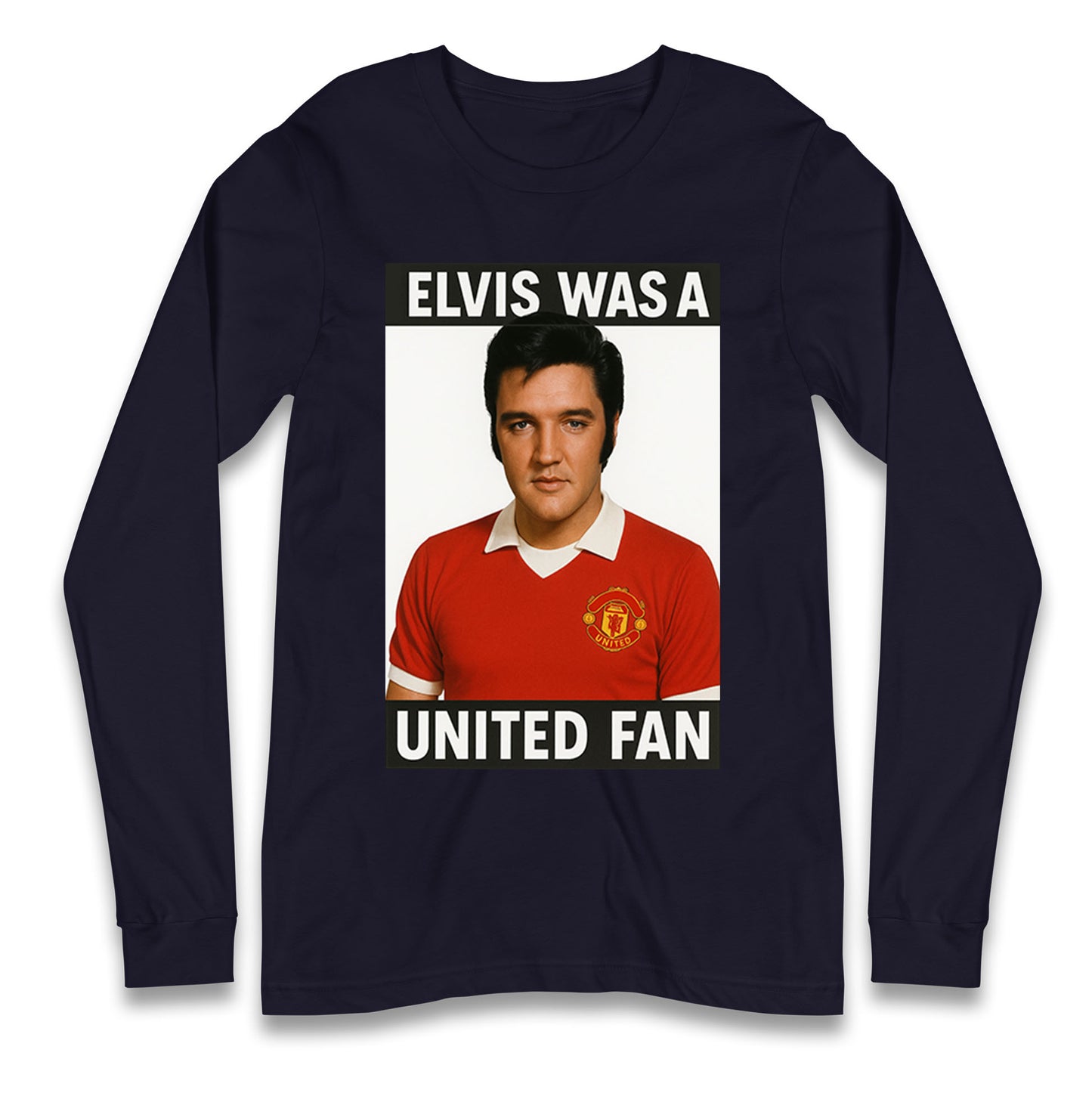 Elvis Presley Mnchester United Longsleeve T Shirt