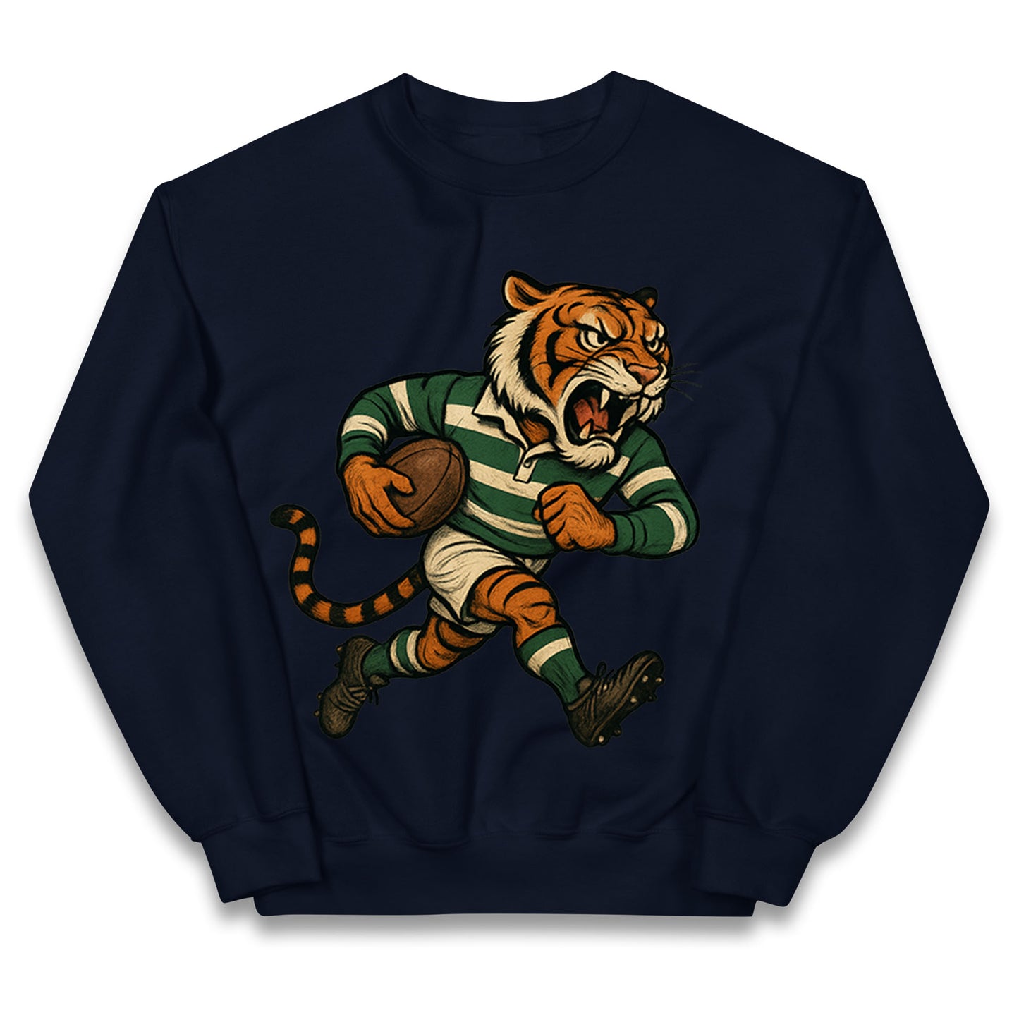 Retro Leicester Tigers Rugby Union Kids Jumper