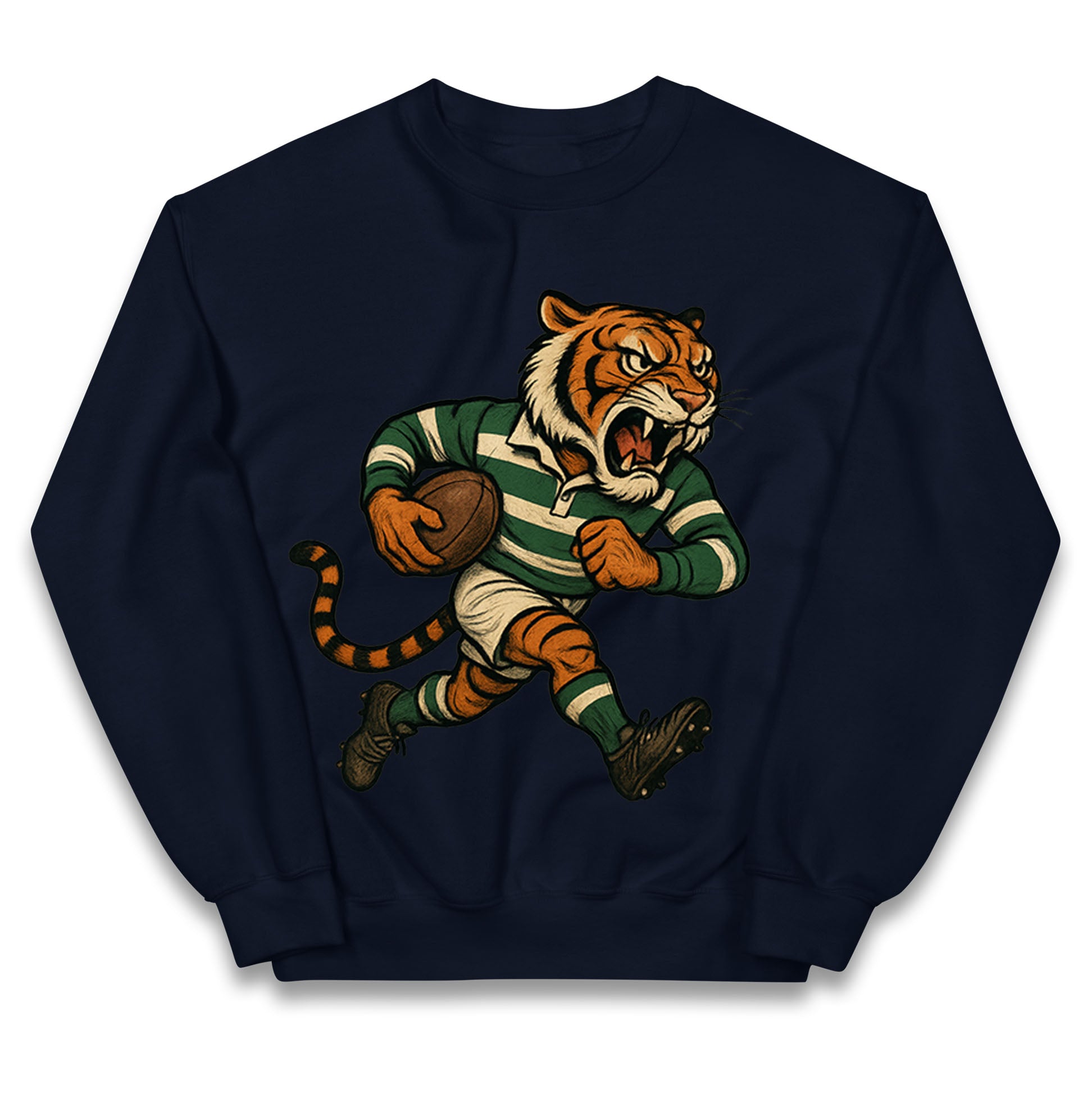Retro Leicester Tigers Rugby Union Kids Jumper