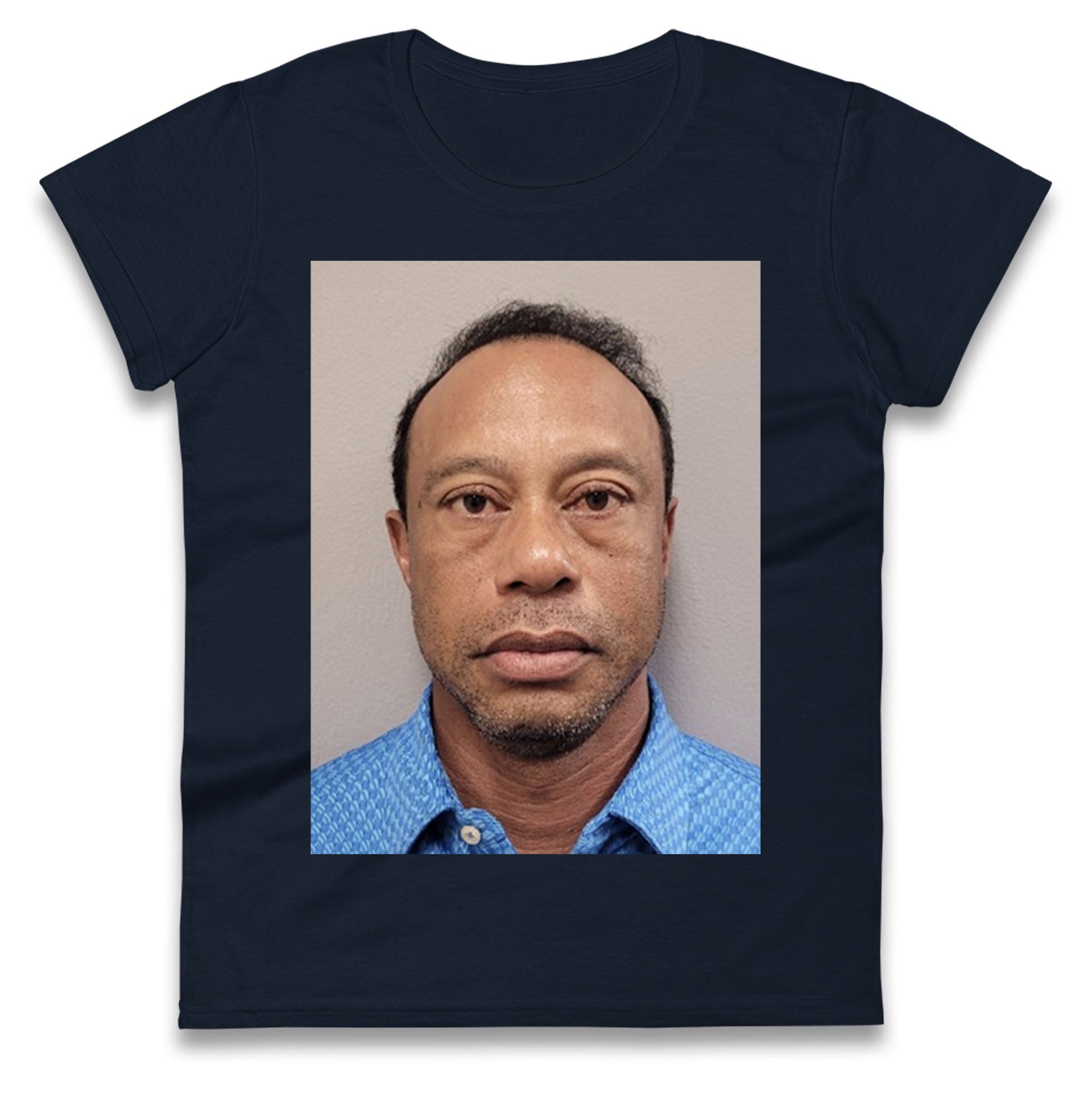 Tiger Woods Mugshot Ladies T Shirt