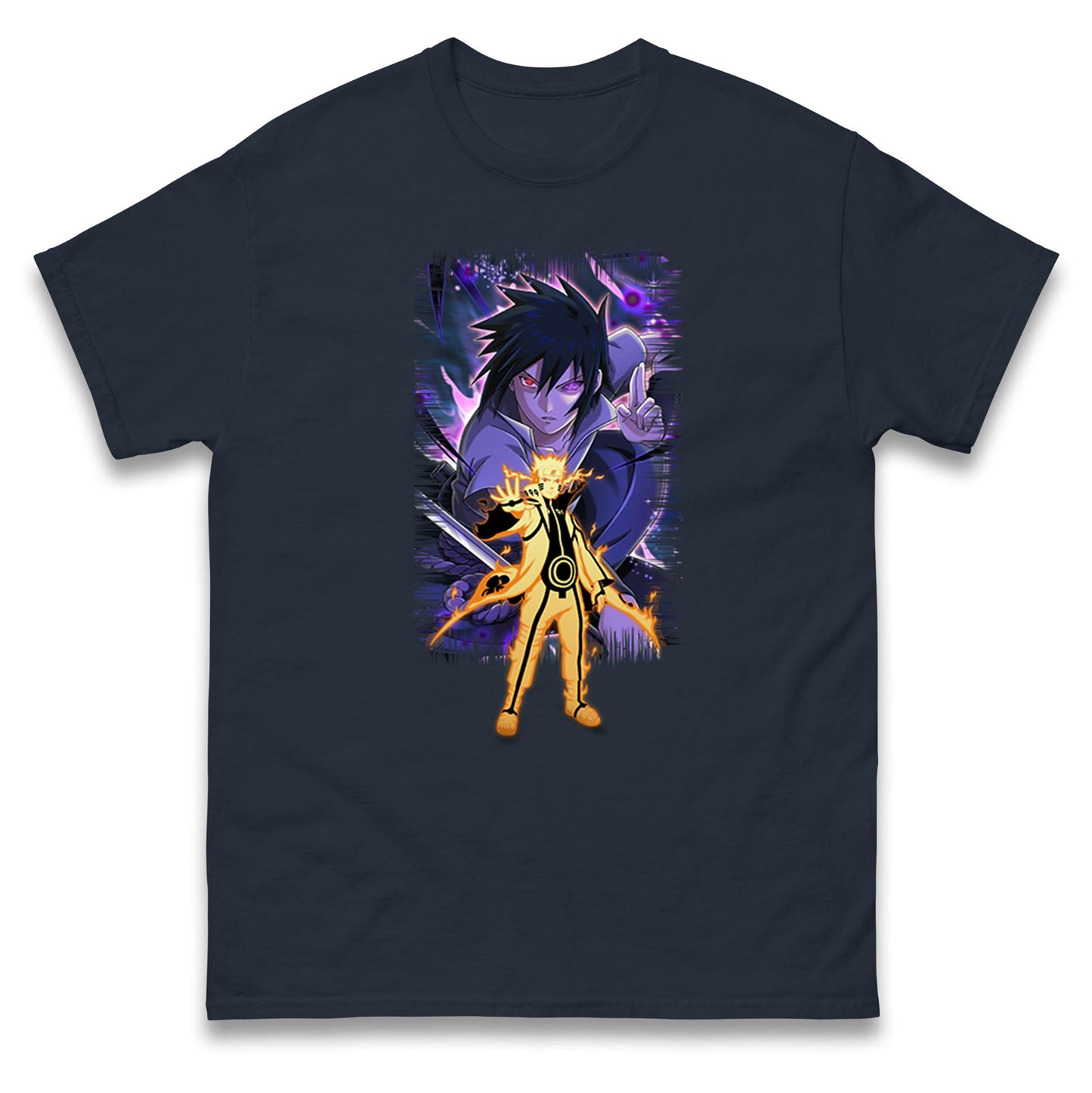 sasuke uchiha and naruto uzumaki t shirt