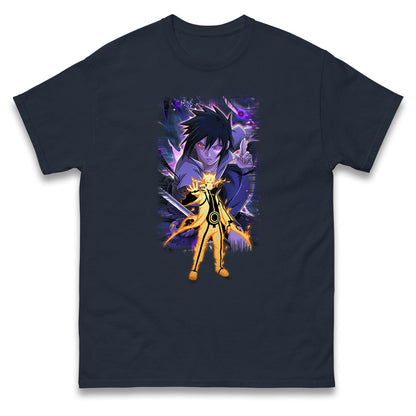 sasuke uchiha and naruto uzumaki t shirt
