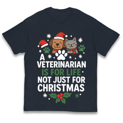 Veterinarian Christmas Kids T Shirt