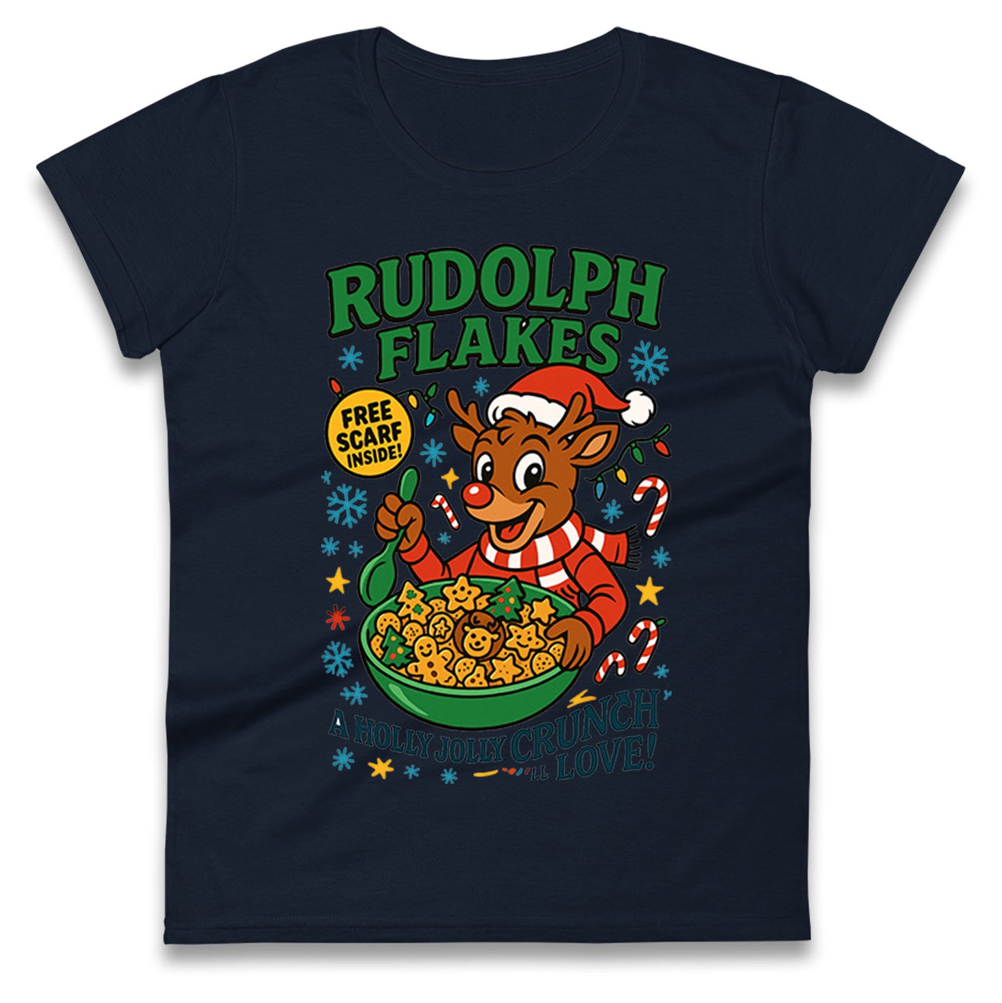 Rudolph The Red Nose Reindeer Ladies T Shirt
