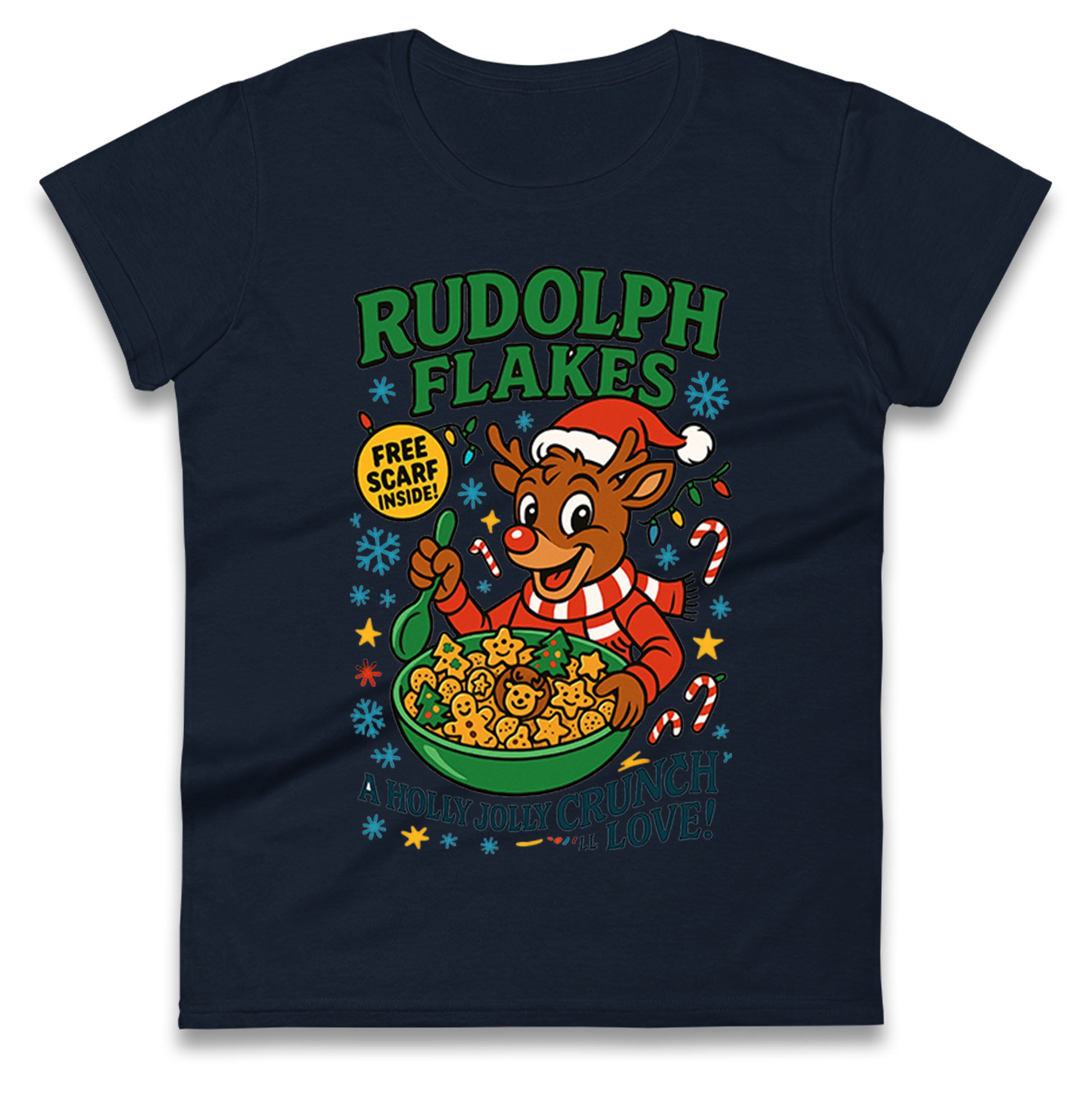 Rudolph The Red Nose Reindeer Ladies T Shirt