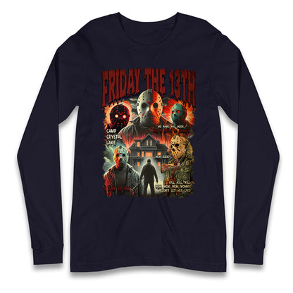 Jason voorhees Friday The 13th horror Halloween Bootleg Long Sleeve T Shirt