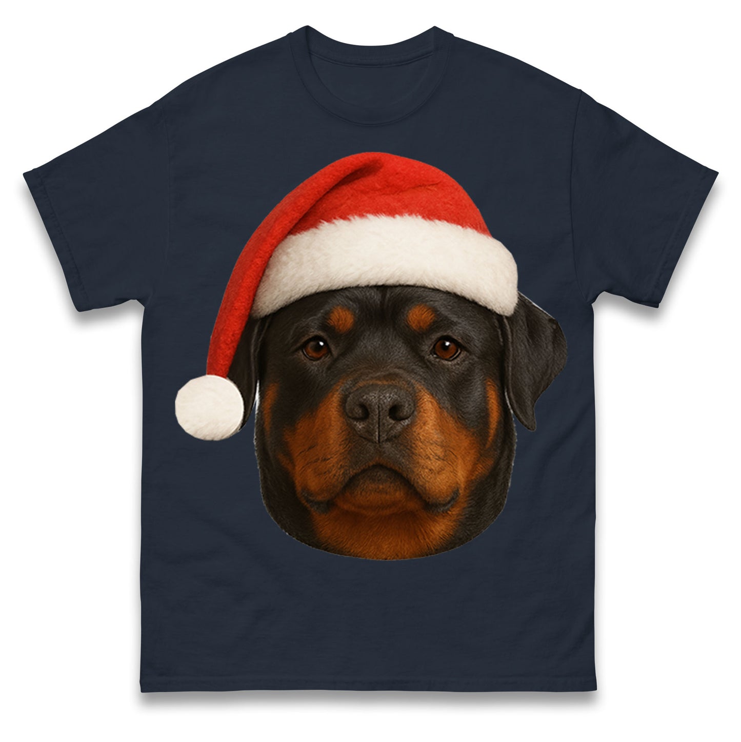 Rottweiler Face Christmas T Shirt