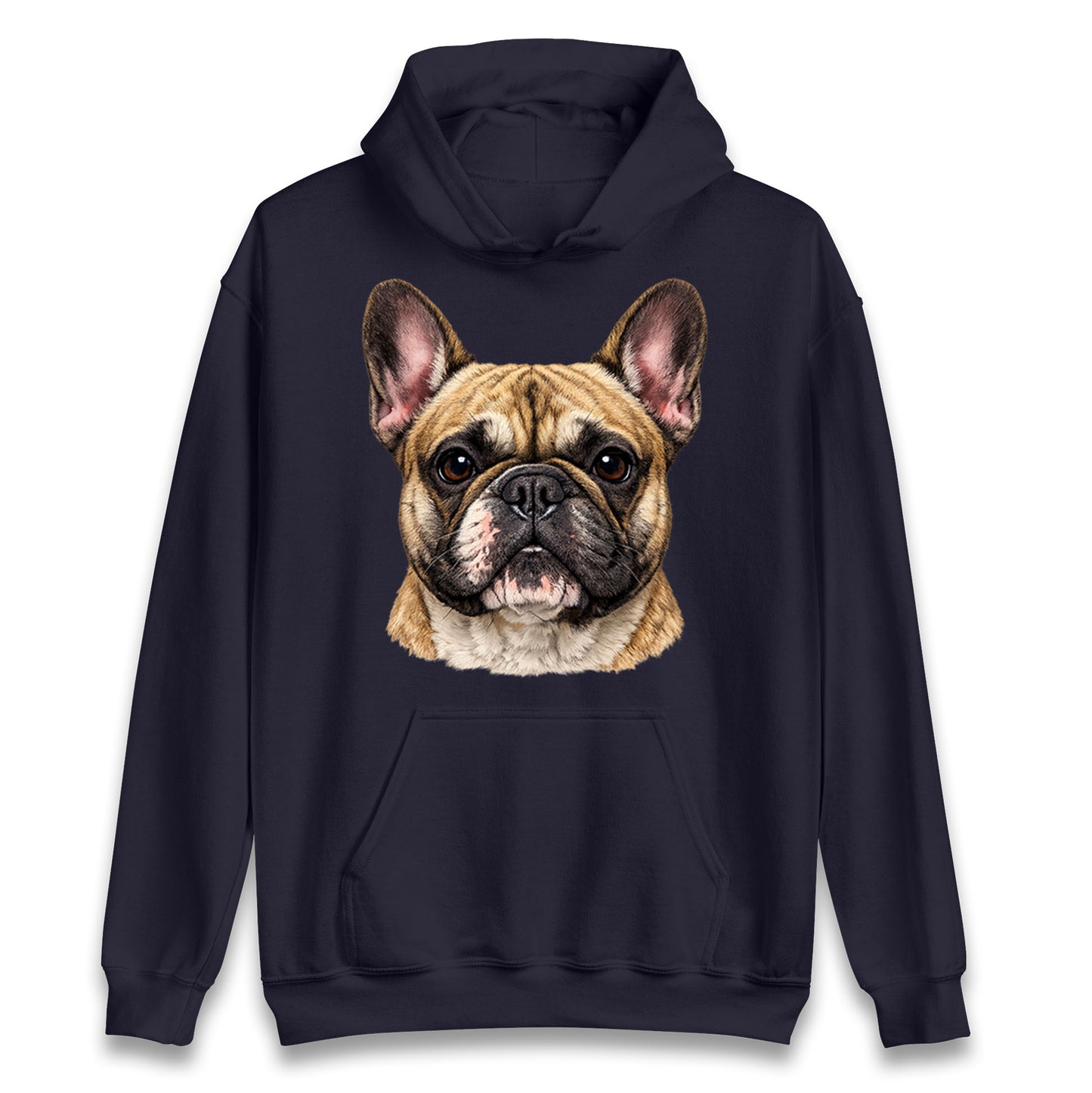 French Bulldog Face Hoodie