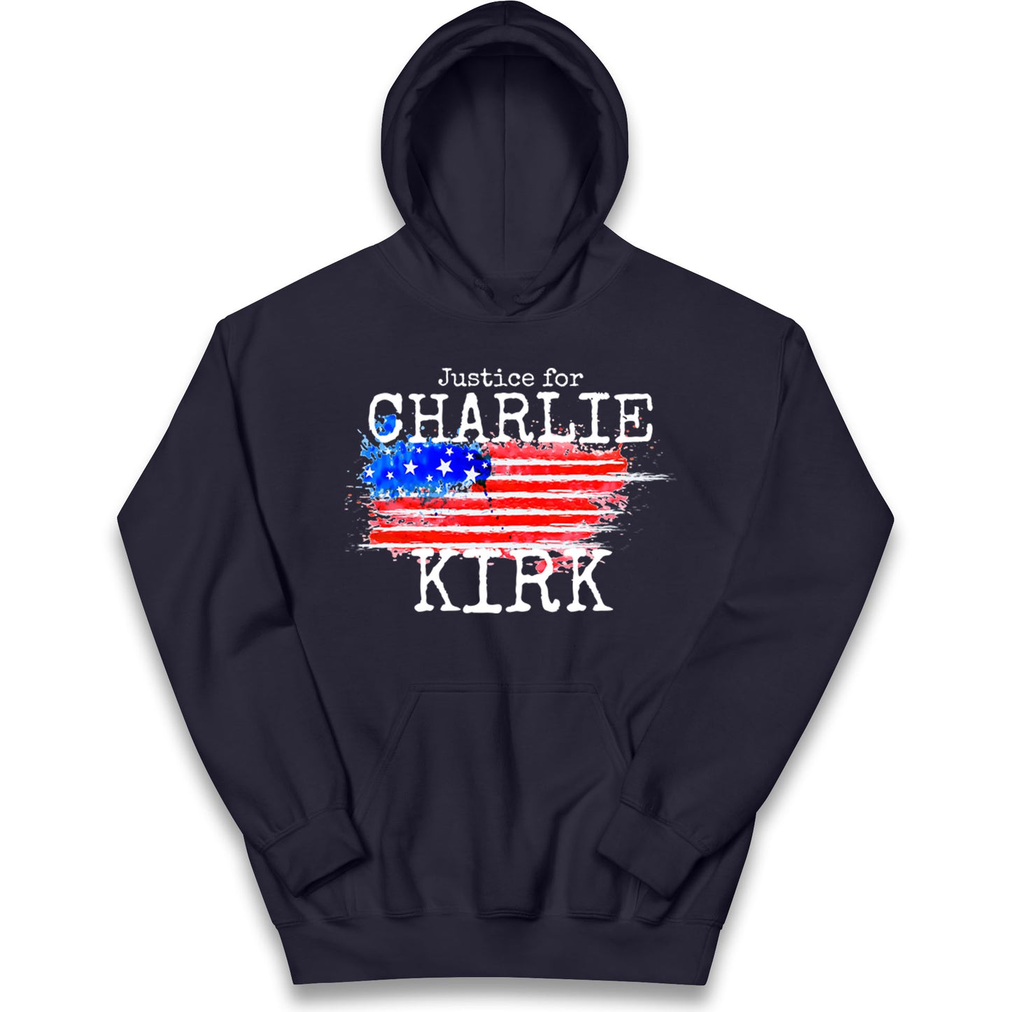 Justice For Charlie Kirk Kids Hoodie