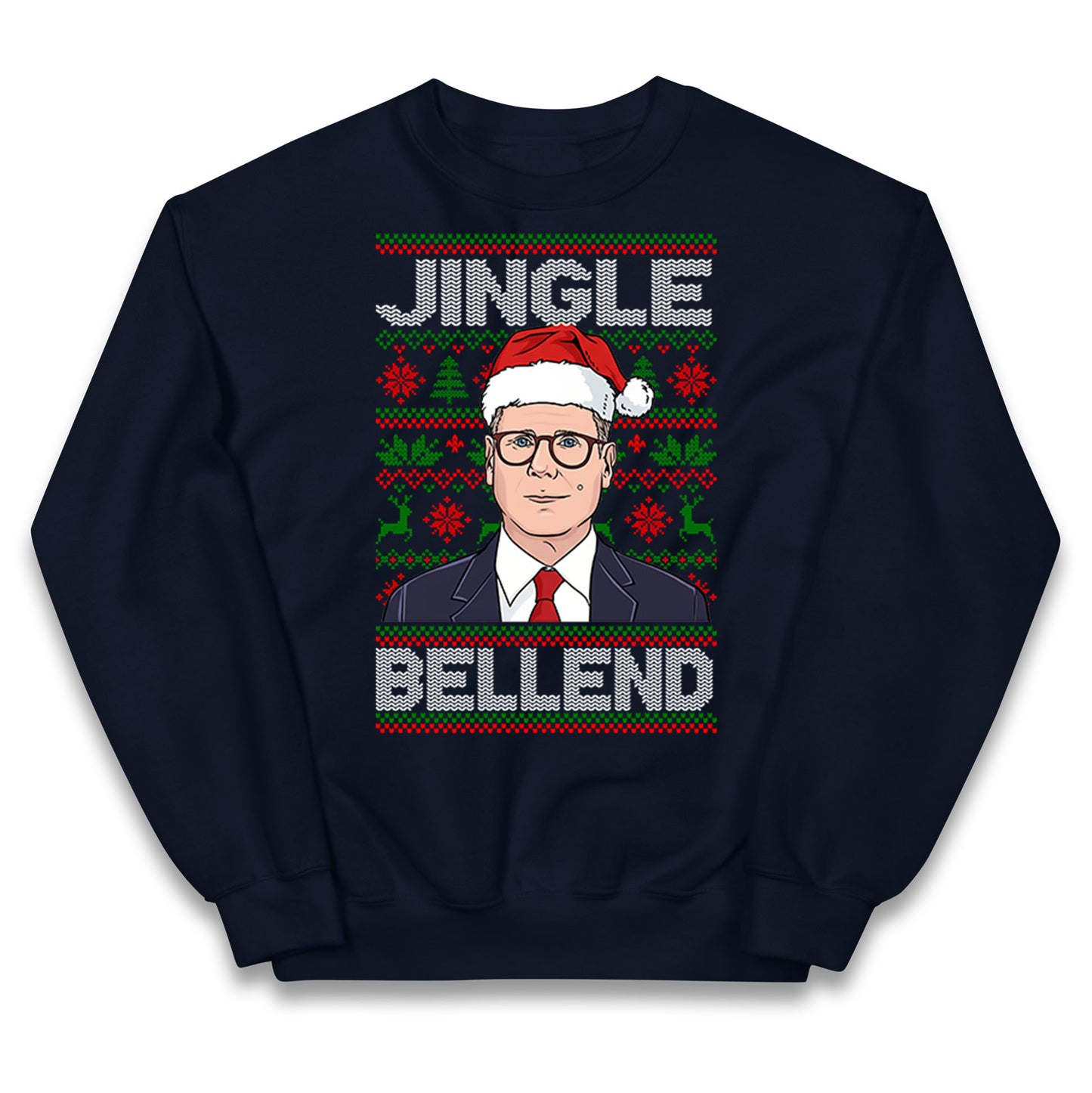 Keir Starmer Jingle Bell End Christmas Kids Jumper
