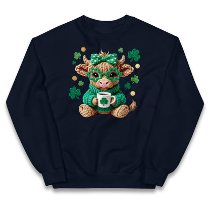 Cute Cow St Patrick Kids Jumper