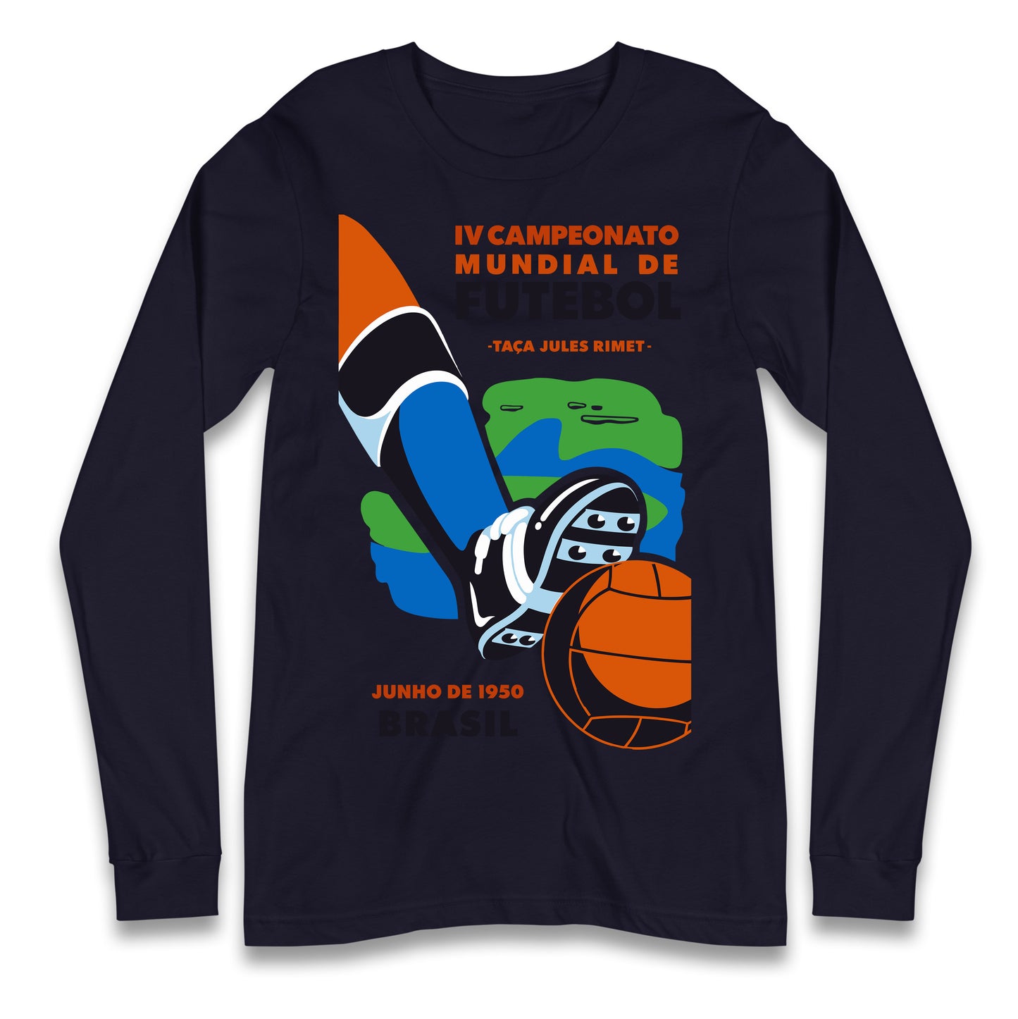 Brasil 1950 Retro World Cup Longsleeve T Shirt
