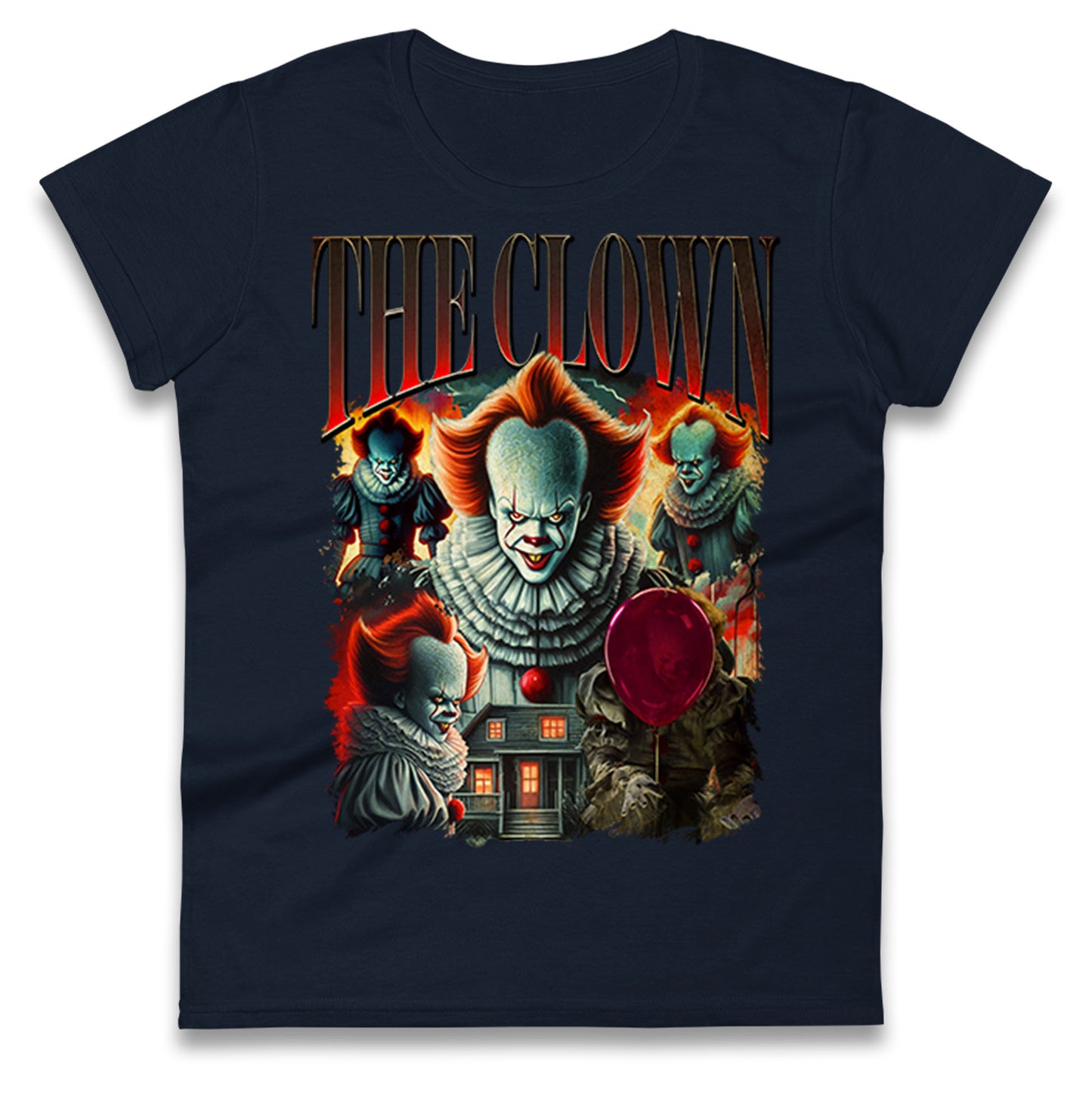 The Clown Halloween Bootleg Womens T Shirt