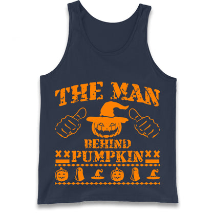 The Man Behind Pumpkin Halloween Tank Top