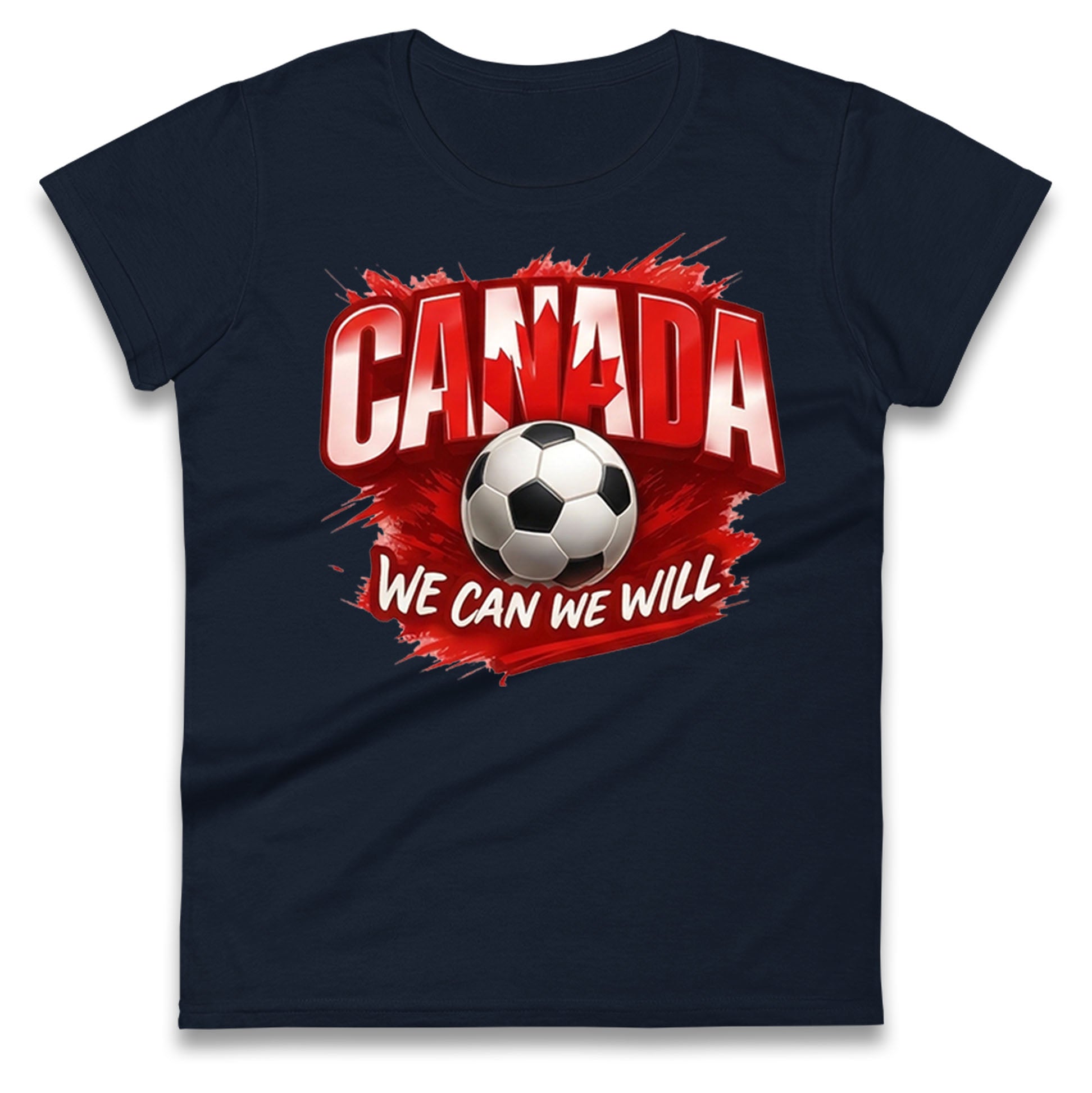 Canada Retro World Cup Ladies T Shirt