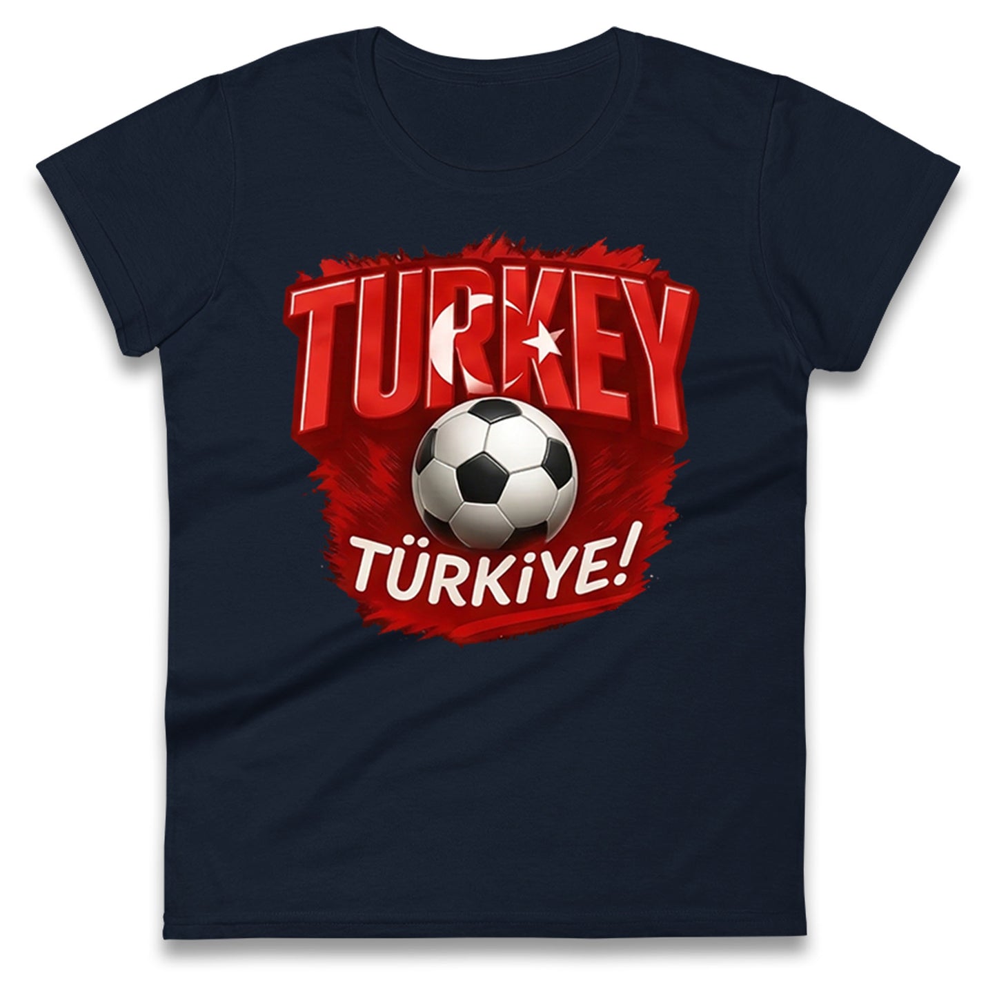 Turkey Retro World Cup Ladies T Shirt