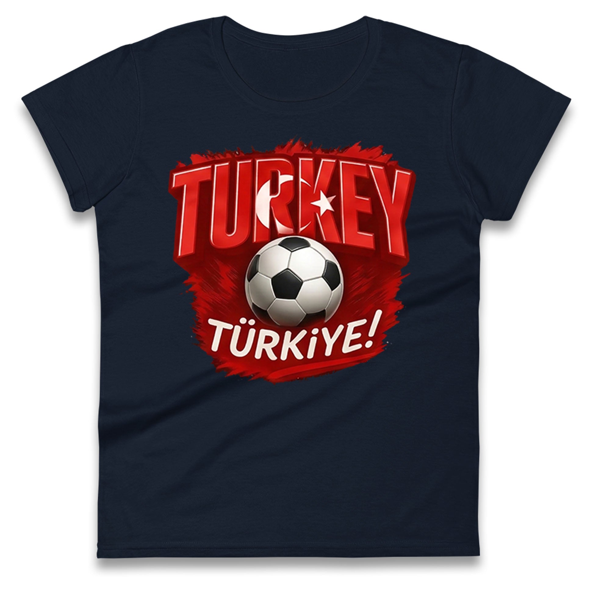 Turkey Retro World Cup Ladies T Shirt