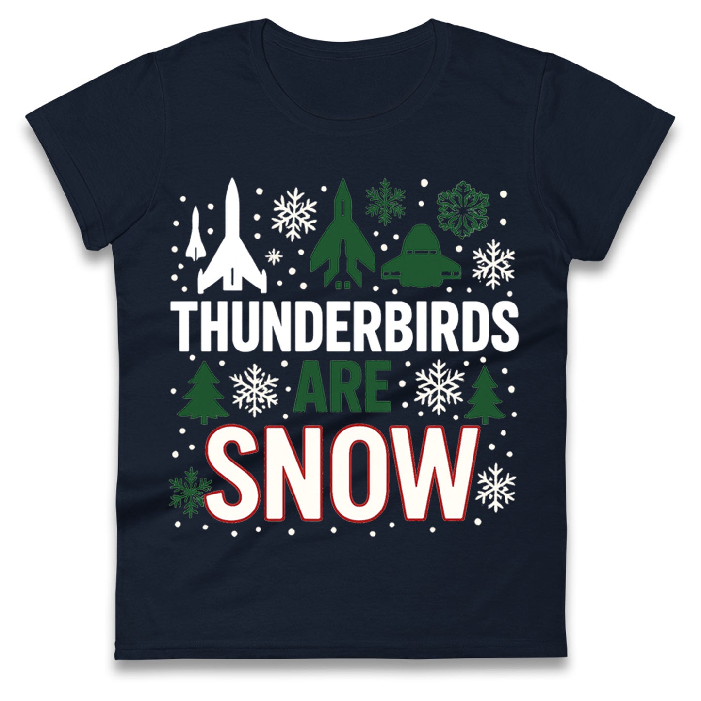 Thunderbirds Christmas Ladies T Shirt