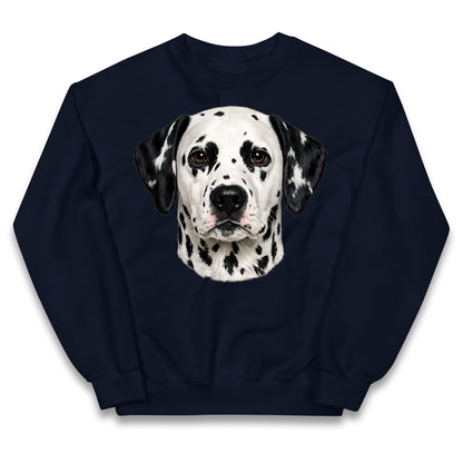 Dalmatian Dog Face Kids Jumper
