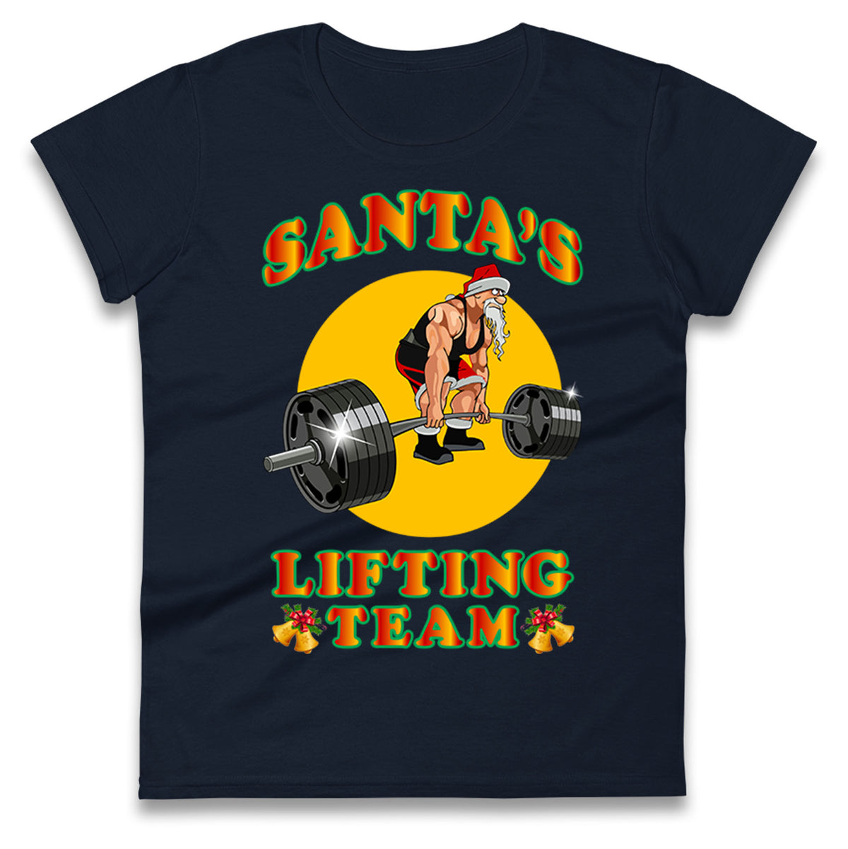 bodybuilding gym christmas womens tee