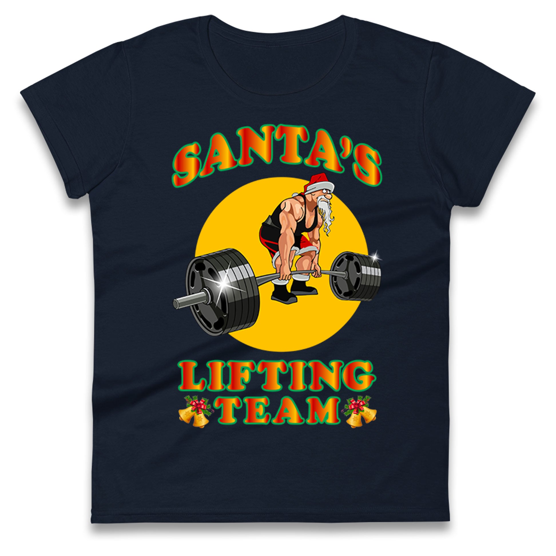 bodybuilding gym christmas womens tee