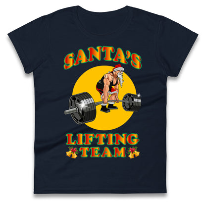 bodybuilding gym christmas womens tee