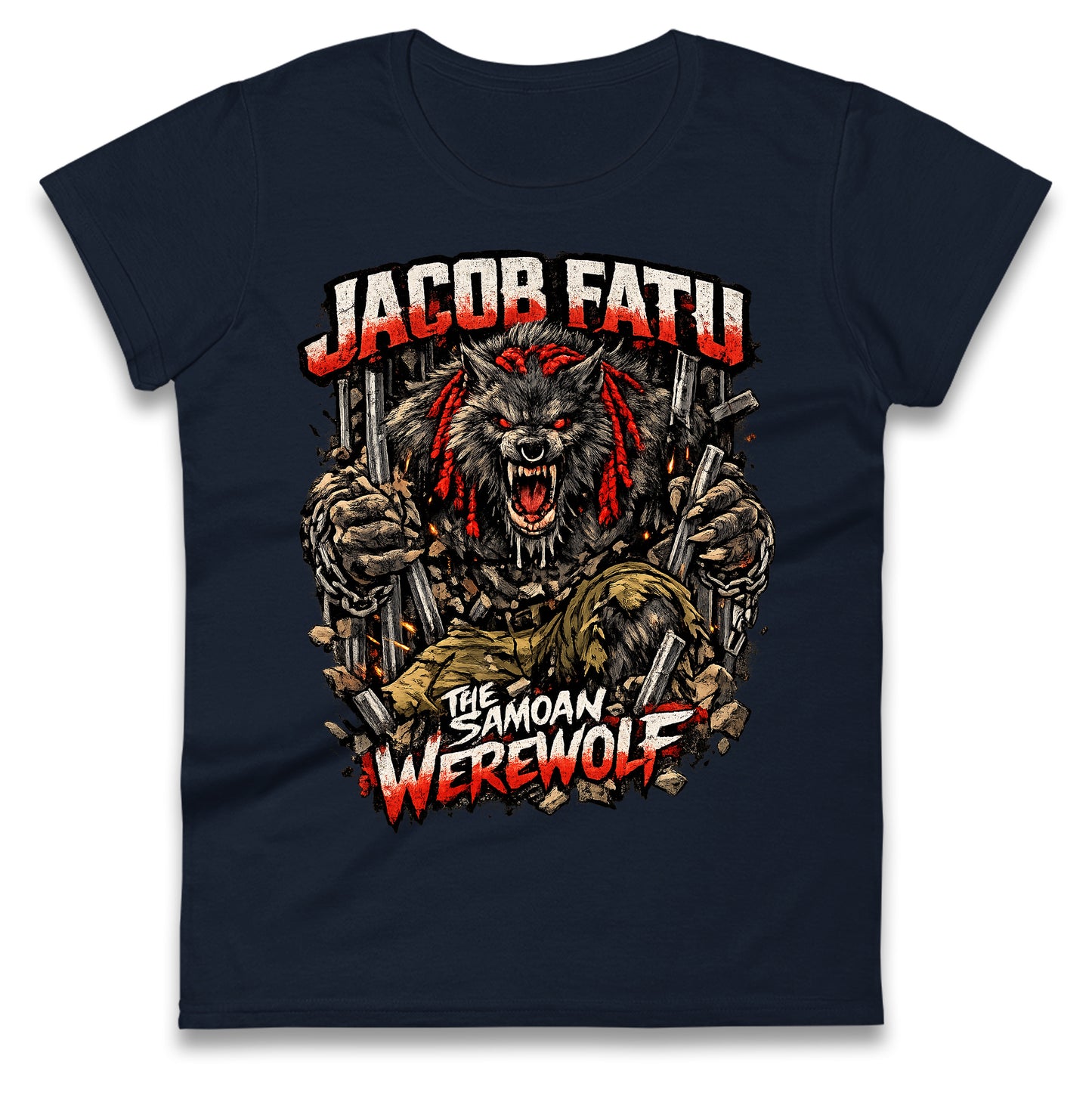 Jacob Fatu The Samoan Werewolf Ladies Shirt