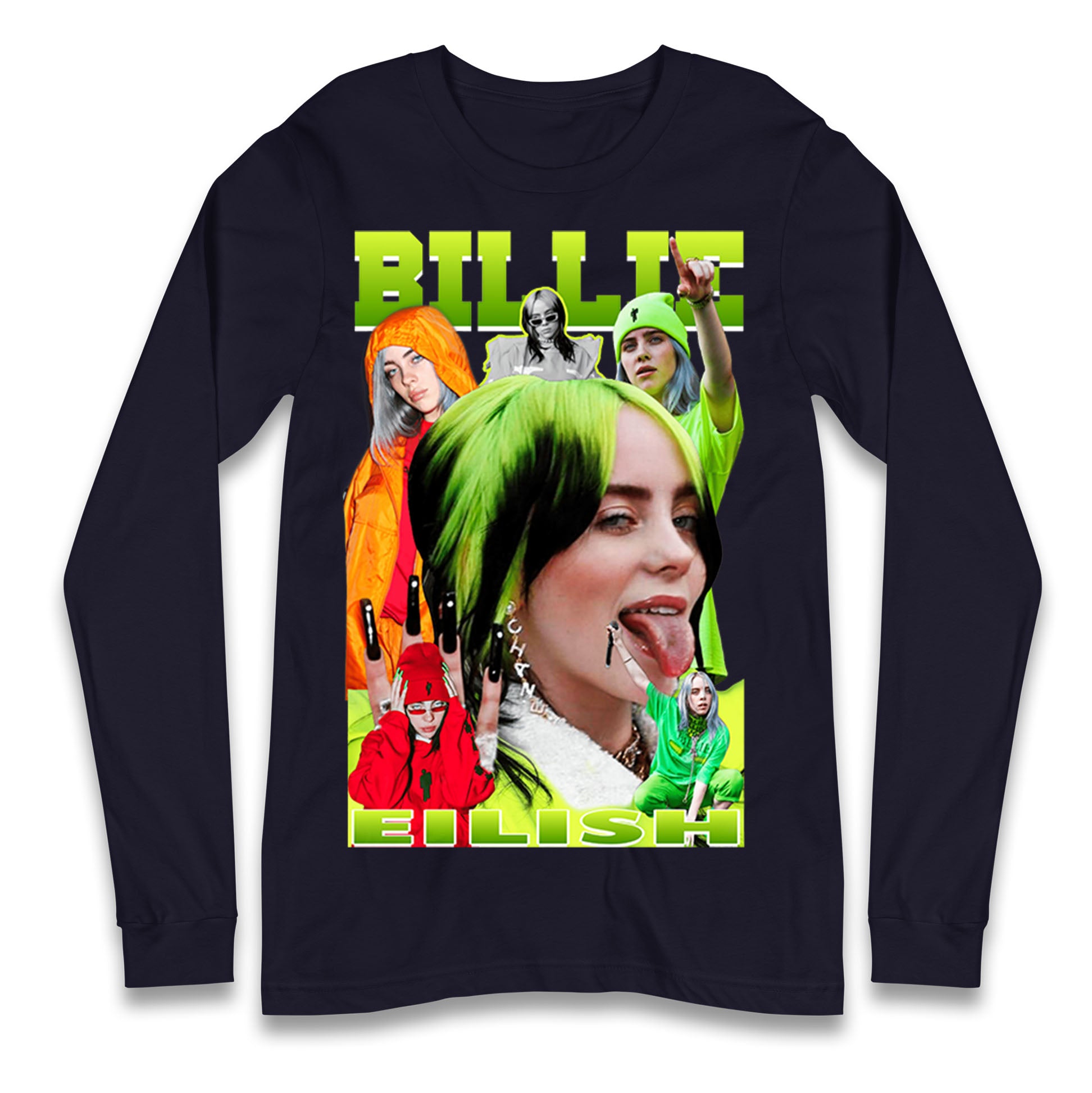 Billie Eilish Green Longsleeve T Shirt