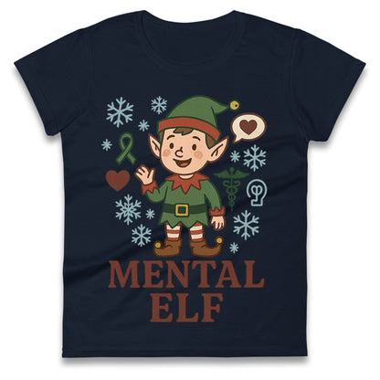 Mental Health Christmas Ladies T Shirt