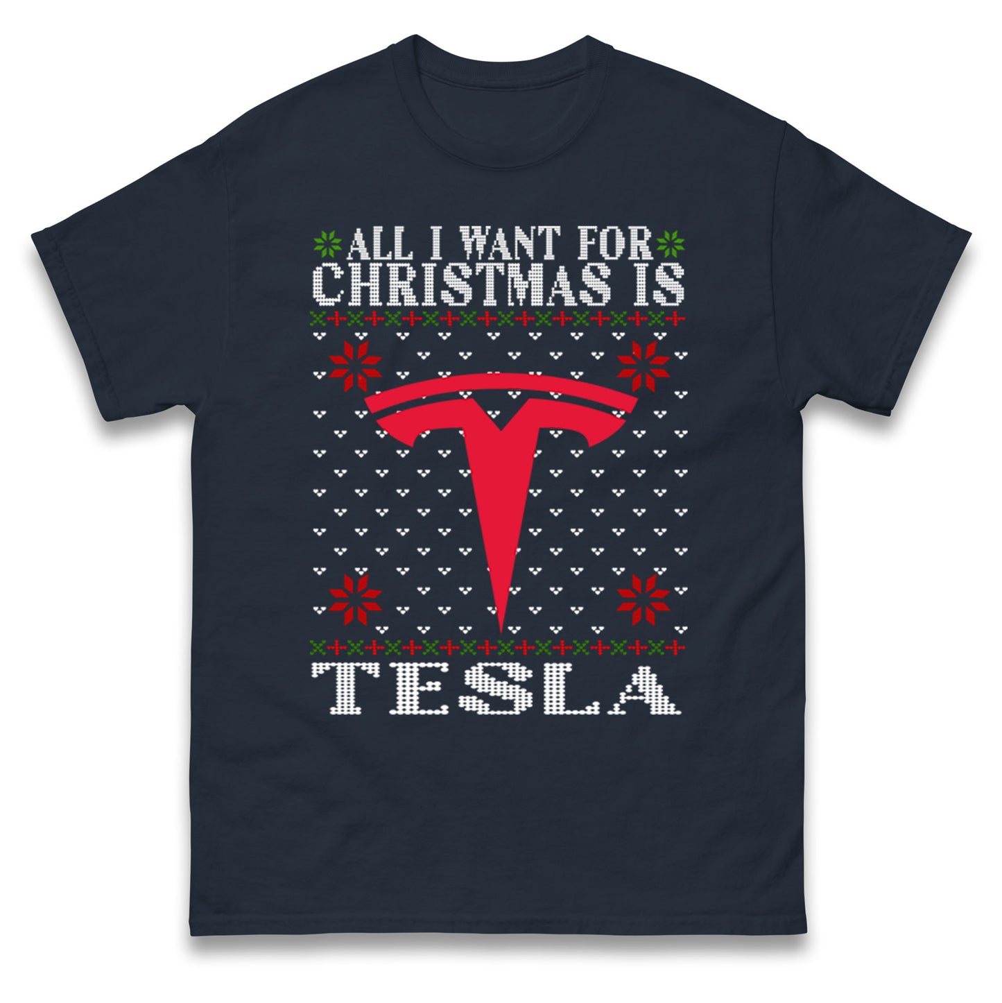 tesla christmas t shirt