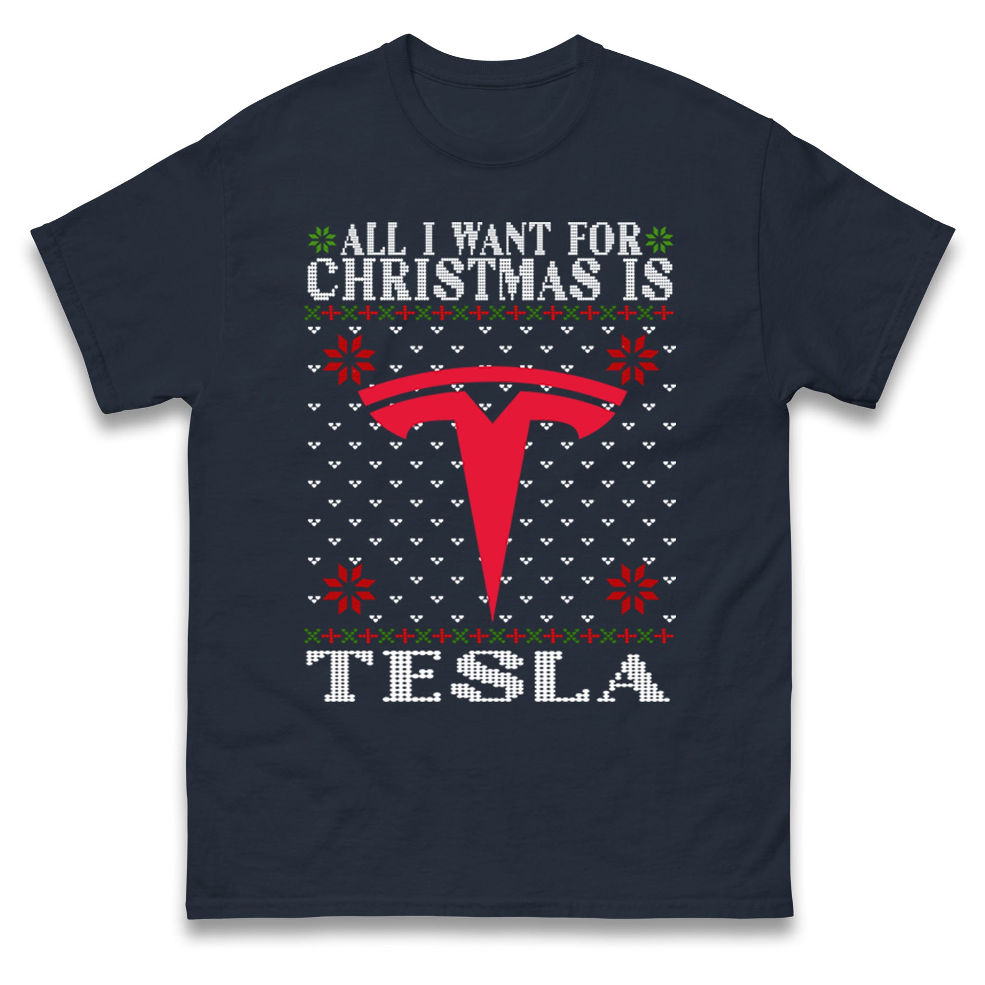 tesla christmas t shirt