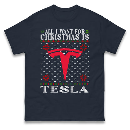 tesla christmas t shirt