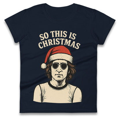 Christmas John Lennon Christmas Ladies T Shirt