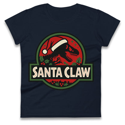 Jurassic Park Christmas Ladies T Shirt 