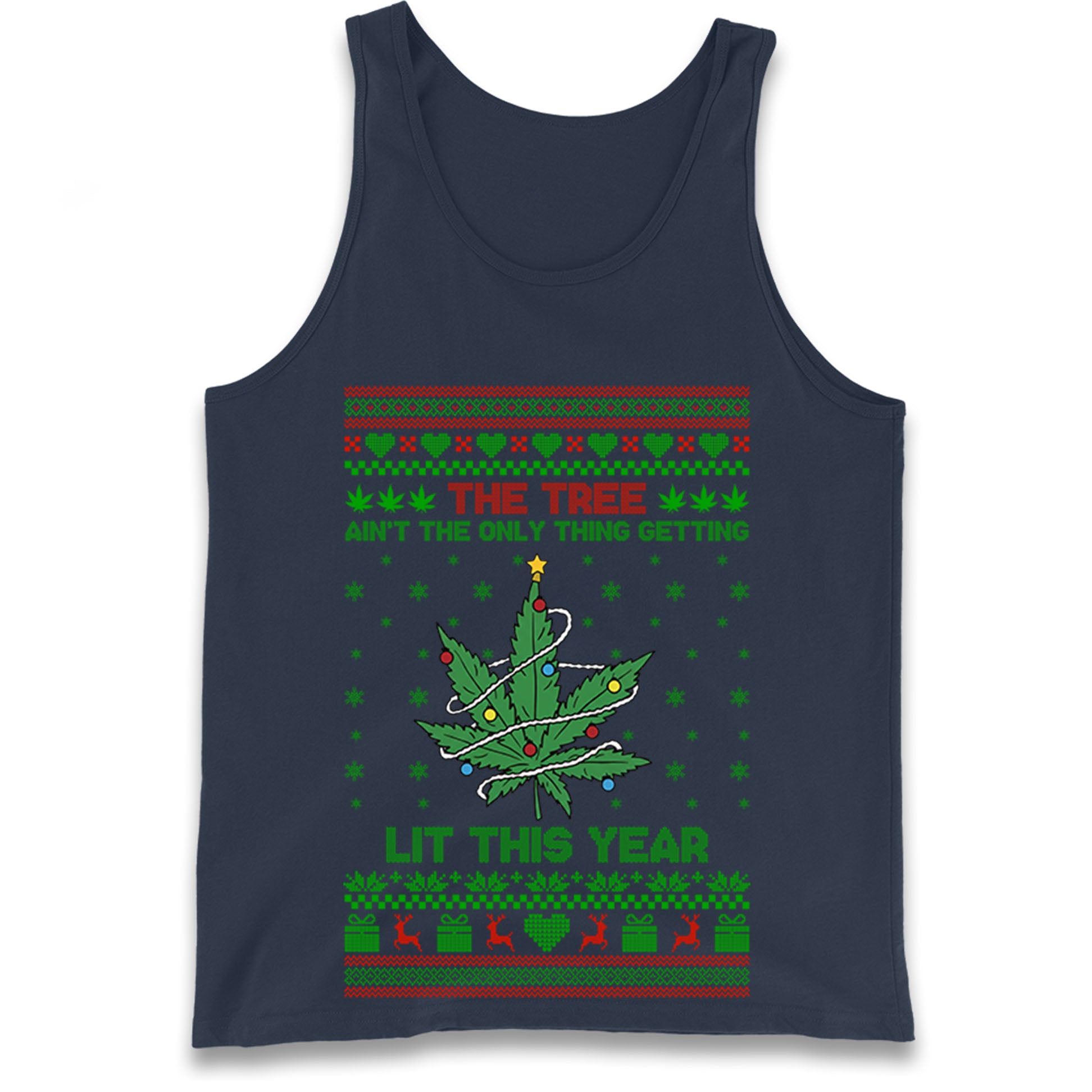 Cannabis Christmas Tank Top