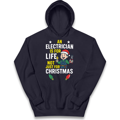 Electrician Christmas Kids Hoodie