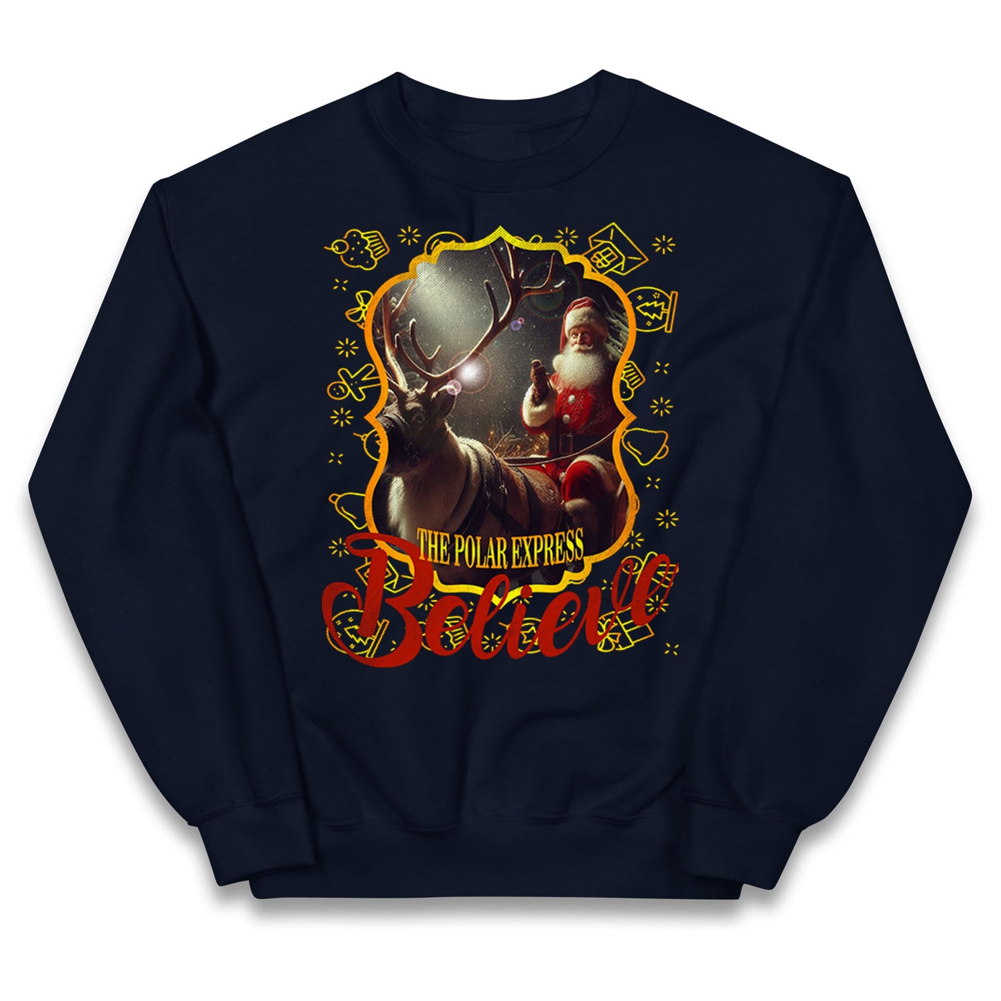 polar express christmas jumper